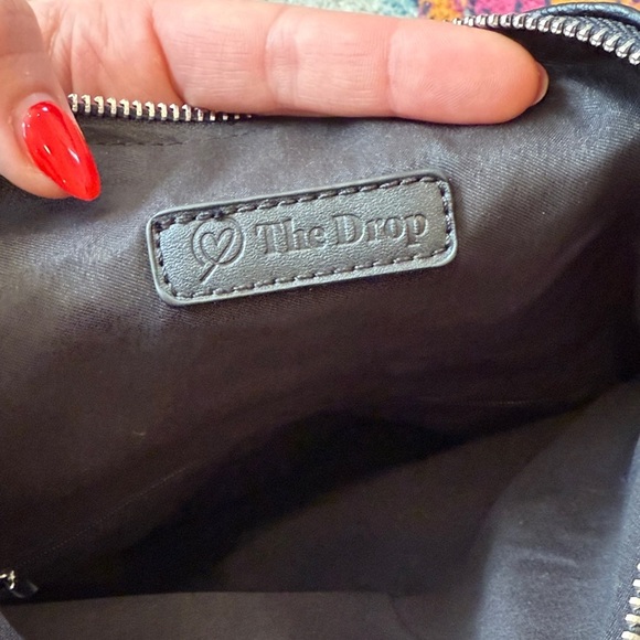 The Drop Black Faux Leather Wristlet Clutch - Picture 5 of 10